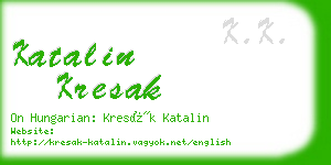 katalin kresak business card